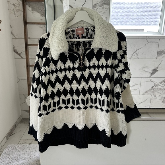 Show Me Your MuMu Black and White Turtleneck Sweater - Picture 3 of 6